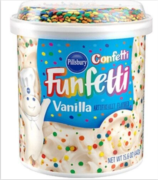 PILLSBURY Funfetti 'Vanilla' CONFETTI Frosting Kuchencreme 442 gr